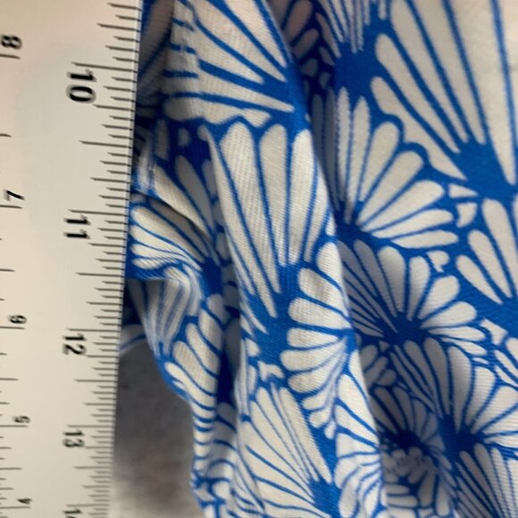 Level 99 Womens Cindie Printed Blue Linen Stretch Casual Chino Short Size 32 NWT - Picture 3 of 12